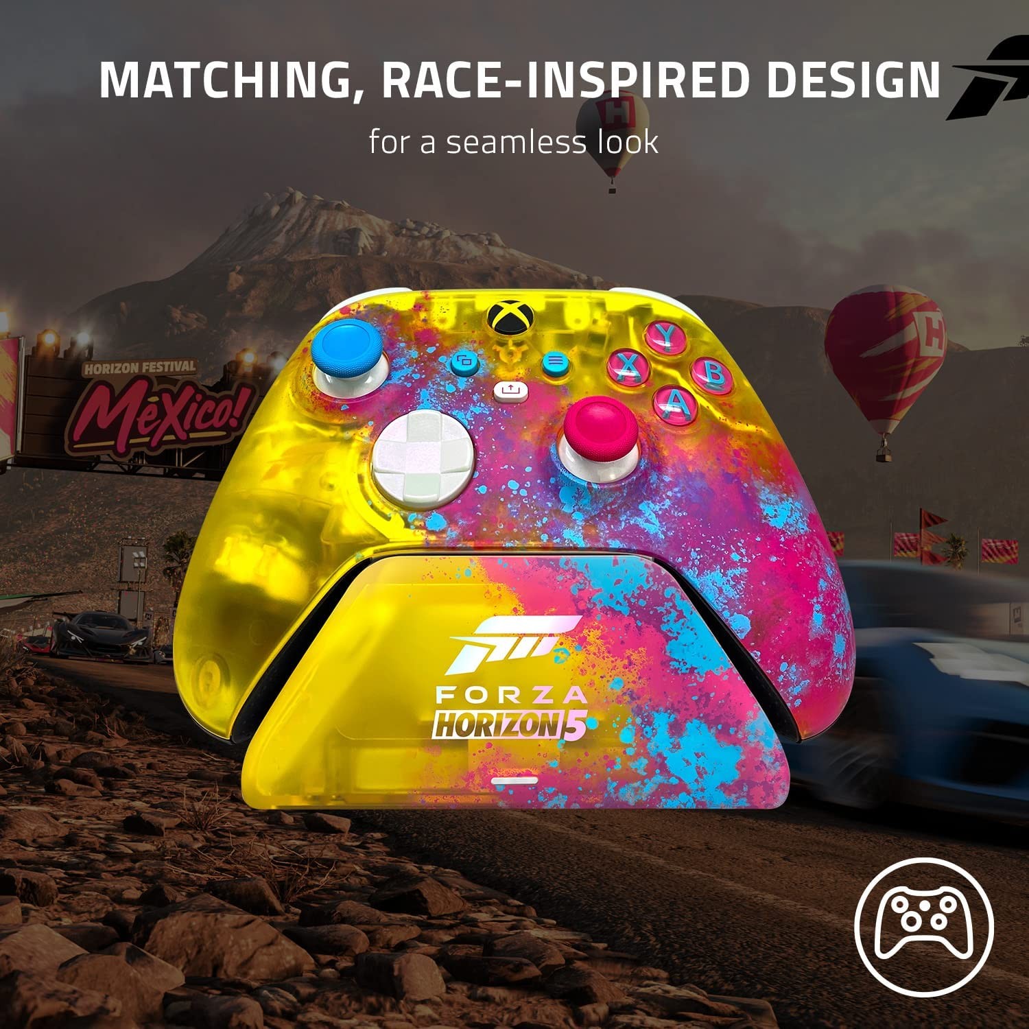 Razer Razer Gamepad Charger Stand Razer Universal Quick Charge Stand for Xbox Series X|S: Magnetic Charging - Matches Forza Horizon 5 Limited Edition Xbox Wireless Controller - USB Powered - (Controll