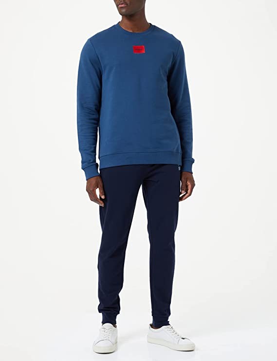 BOSS Men's Genuine Pants Jogger Pants Cotton Terry with Logo and Stripes